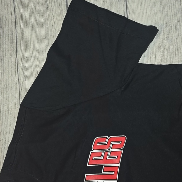 Air Jordan Men's Los Angeles Short Sleeve T-Shirt Black/Red/White Size L NWT - Picture 6 of 9